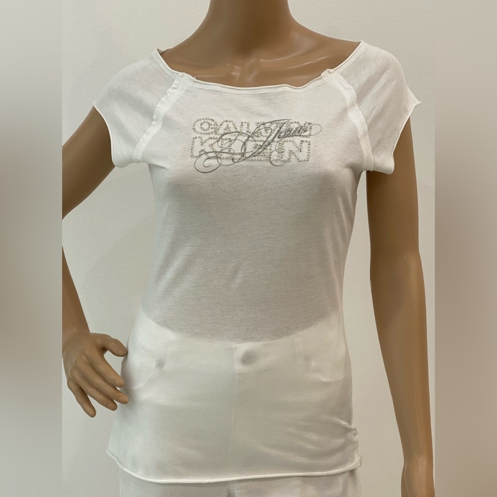 Calvin Klein Embellished White Tee